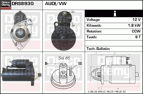 Démarreur Remanufactured REMY (Light Duty)