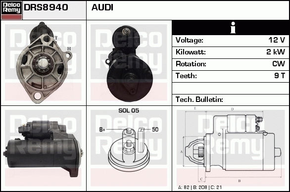 Démarreur Remanufactured REMY (Light Duty)