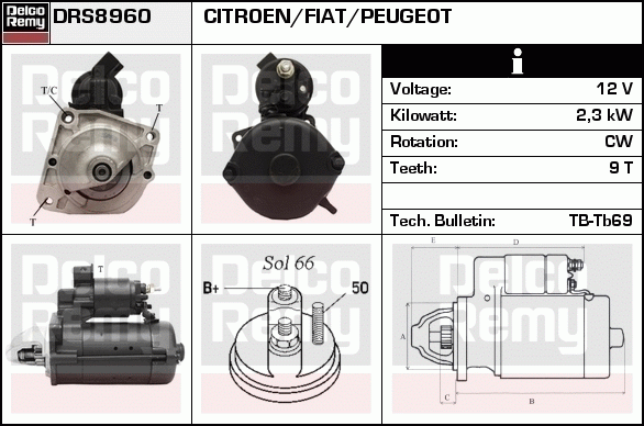 Démarreur Remanufactured REMY (Light Duty)