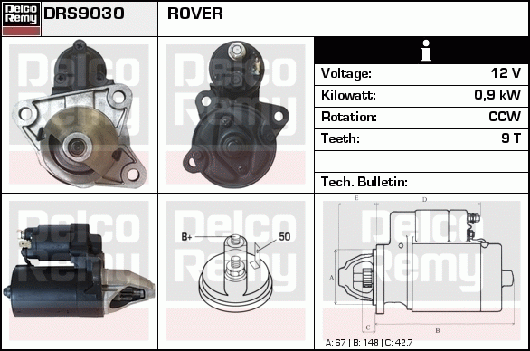 Démarreur Remanufactured REMY (Light Duty)