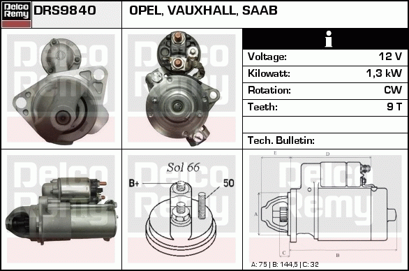 Démarreur Remanufactured REMY (Light Duty)