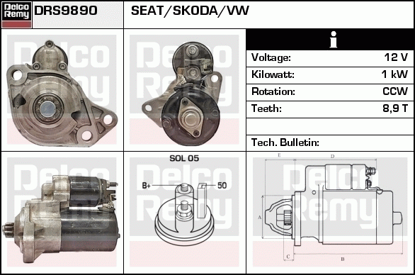 Démarreur Remanufactured REMY (Light Duty)