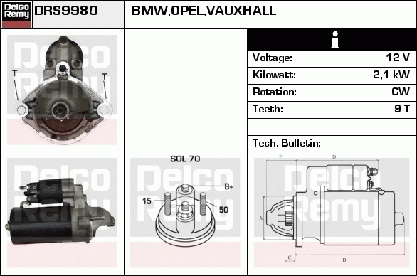Démarreur Remanufactured REMY (Light Duty)