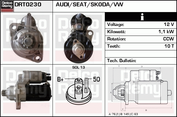 Démarreur Remanufactured REMY (Light Duty)