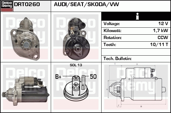 Démarreur Remanufactured REMY (Light Duty)