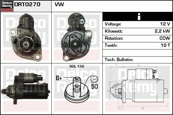 Démarreur Remanufactured REMY (Light Duty)