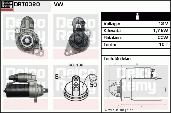 Démarreur Remanufactured REMY (Light Duty)