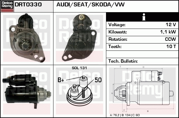 Démarreur Remanufactured REMY (Light Duty)