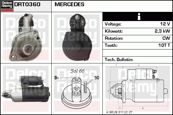 Démarreur Remanufactured REMY (Light Duty)