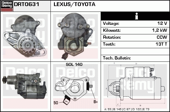 Démarreur Remanufactured REMY (Light Duty)