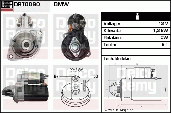 Démarreur Remanufactured REMY (Light Duty)