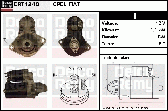 Démarreur Remanufactured REMY (Light Duty)