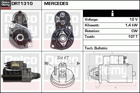 Démarreur Remanufactured REMY (Light Duty)