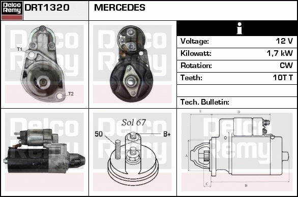 Démarreur Remanufactured REMY (Light Duty)