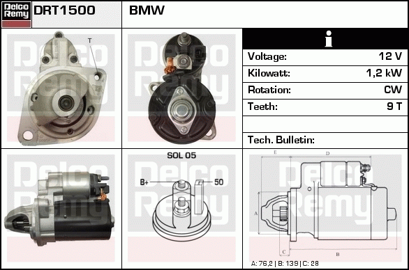 Démarreur Remanufactured REMY (Light Duty)