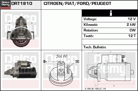 Démarreur Remanufactured REMY (Light Duty)