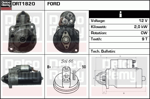 Démarreur Remanufactured REMY (Light Duty)