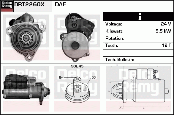 Démarreur Remanufactured DELCO REMY (Heavy Duty)