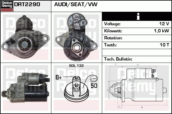 Démarreur Remanufactured REMY (Light Duty)