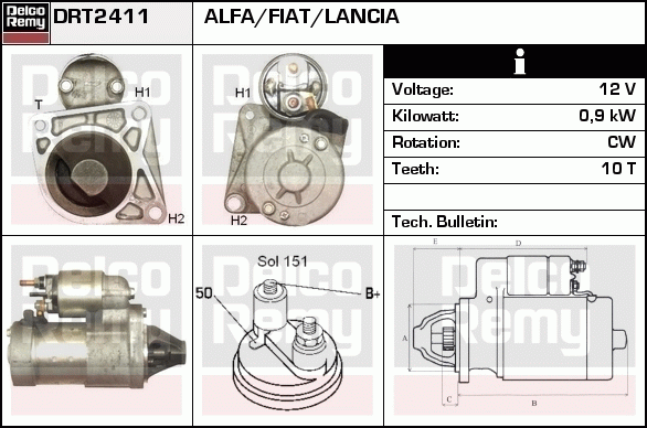 Démarreur Remanufactured REMY (Light Duty)