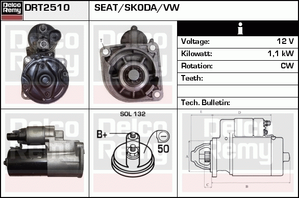Démarreur Remanufactured REMY (Light Duty)