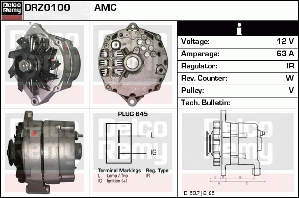 Alternateur Remanufactured REMY (Light Duty)