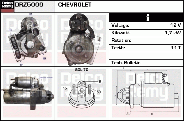 Démarreur Remanufactured DELCO REMY (Heavy Duty)