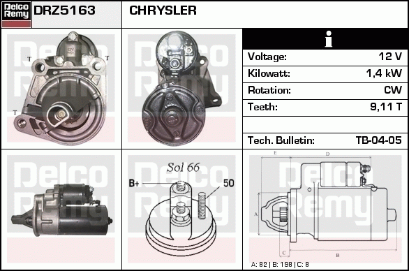 Démarreur Remanufactured REMY (Light Duty)