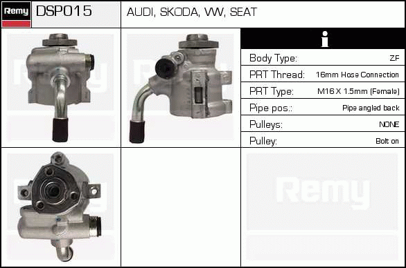 Pompe hydraulique, direction Remanufactured REMY (Multiline)