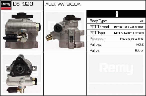 Pompe hydraulique, direction Remanufactured REMY (Multiline)