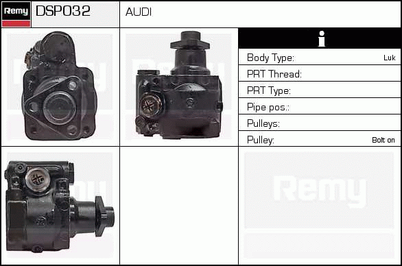 Pompe hydraulique, direction Remanufactured REMY (Multiline)