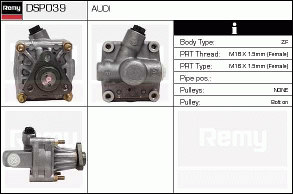 Pompe hydraulique, direction Remanufactured REMY (Multiline)