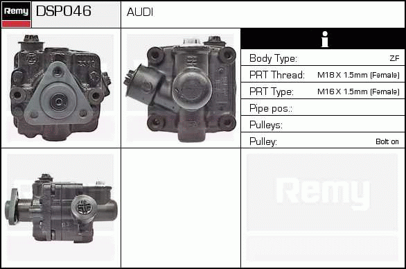 Pompe hydraulique, direction Remanufactured REMY (Multiline)