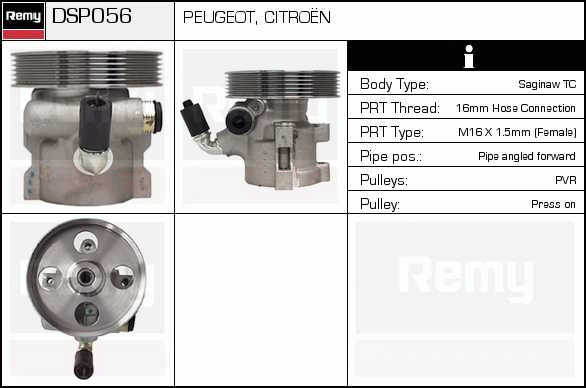 Pompe hydraulique, direction Remanufactured REMY (Multiline)