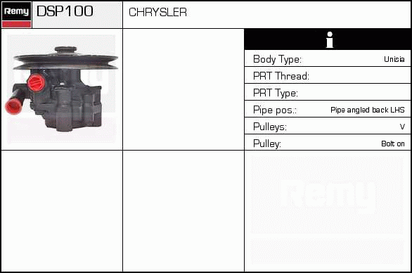 Pompe hydraulique, direction Remanufactured REMY (Multiline)