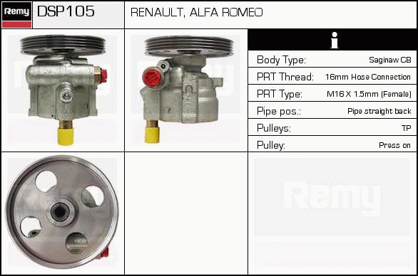 Pompe hydraulique, direction Remanufactured REMY (Multiline)