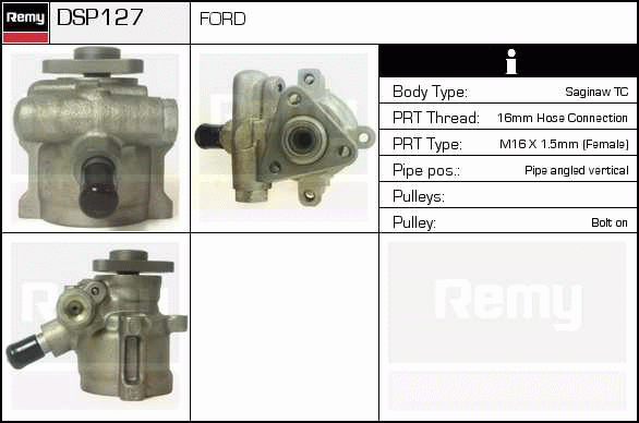 Pompe hydraulique, direction Remanufactured REMY (Multiline)