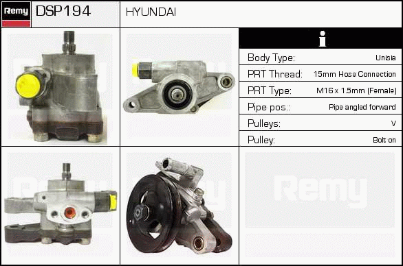 Pompe hydraulique, direction Remanufactured REMY (Multiline)