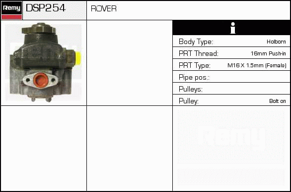 Pompe hydraulique, direction Remanufactured REMY (Multiline)