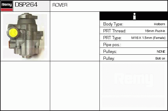 Pompe hydraulique, direction Remanufactured REMY (Multiline)