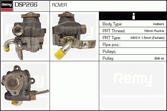 Pompe hydraulique, direction Remanufactured REMY (Multiline)