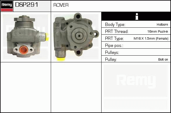Pompe hydraulique, direction Remanufactured REMY (Multiline)
