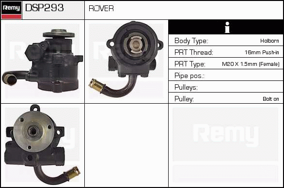 Pompe hydraulique, direction Remanufactured REMY (Multiline)