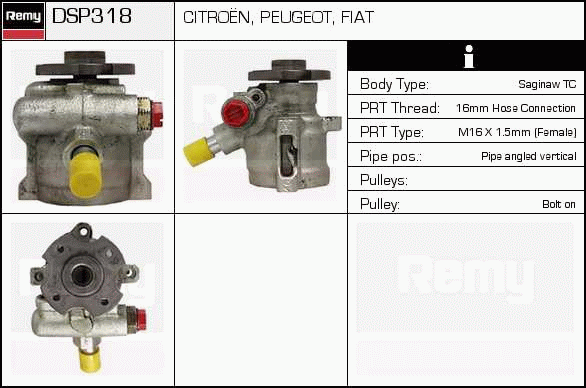 Pompe hydraulique, direction Remanufactured REMY (Multiline)