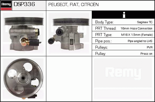 Pompe hydraulique, direction Remanufactured REMY (Multiline)