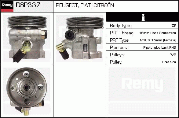 Pompe hydraulique, direction Remanufactured REMY (Multiline)