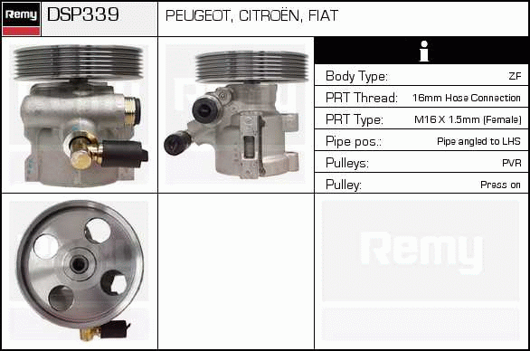 Pompe hydraulique, direction Remanufactured REMY (Multiline)