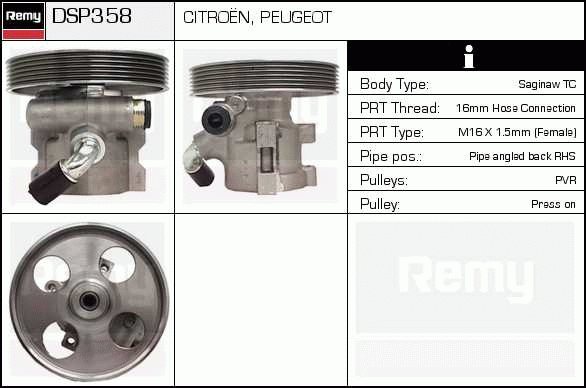 Pompe hydraulique, direction Remanufactured REMY (Multiline)