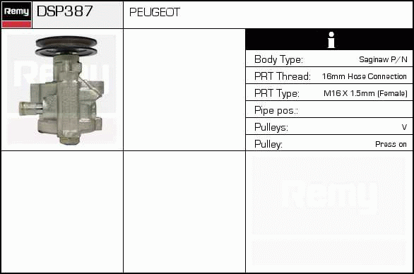 Pompe hydraulique, direction Remanufactured REMY (Multiline)