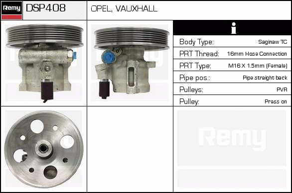 Pompe hydraulique, direction Remanufactured REMY (Multiline)